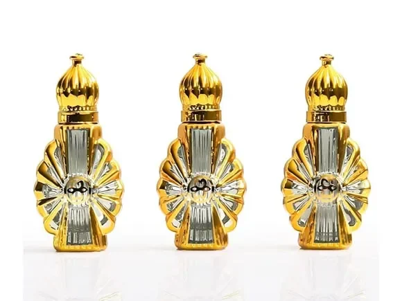 Golden Electroplated Glass Mini Essential Oil Bottle — main view