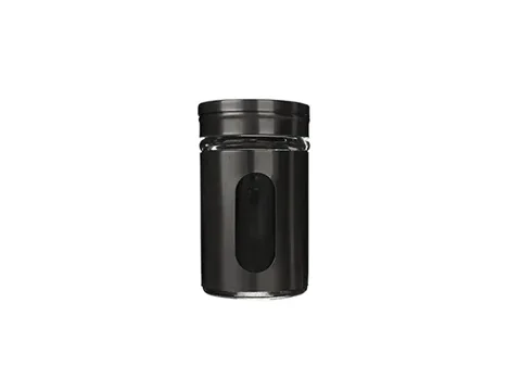 White/Black Glass Condiment Bottle — view 1