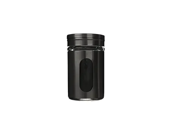 White/Black Glass Condiment Bottle — main view