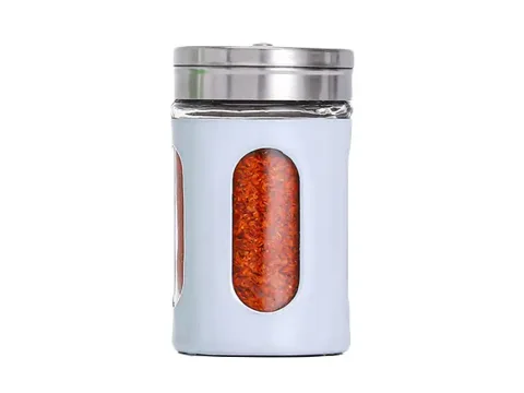 Round Colorful Spice Jars Glass — view 5