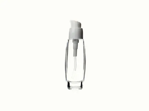 Clear With Gray/Red Lid Round Spray/Pump Glass Lotion Bottles — view 6