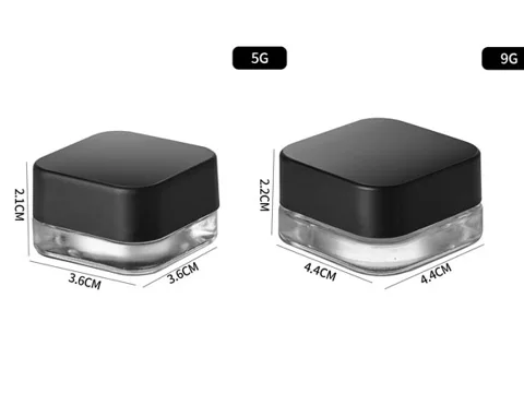 Round Square Glass Concentrate Jars With CR Lids Weed — view 4