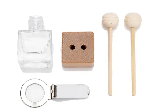 Square Clear Class Car Perfume Bottle Diffuser Bottle — view 2