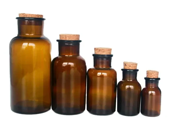 Amber Pills Pharmacy Bottle Jars — main view