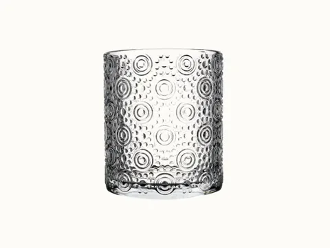 European Engraved Glass Candle Jars — view 1