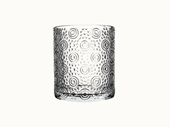 European Engraved Glass Candle Jars — main view