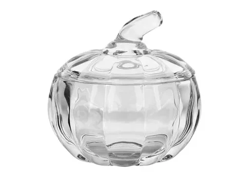 () Pumpkin Glass Storage Candy Jars With Lids