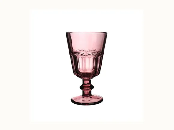 Gray/Pink Glass Dessert Cup — main view