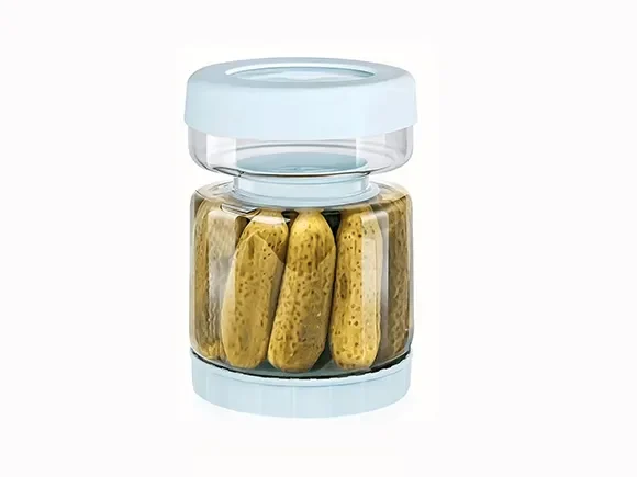 Glass Pickle Jar With Flip Top Lid Reusable — main view
