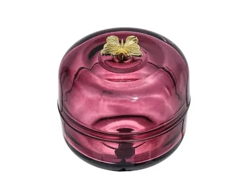 Glass Candle Holder with Lids Jewelry Jars — view 2