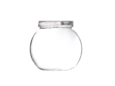 Clear Glass Counting Money Jar
