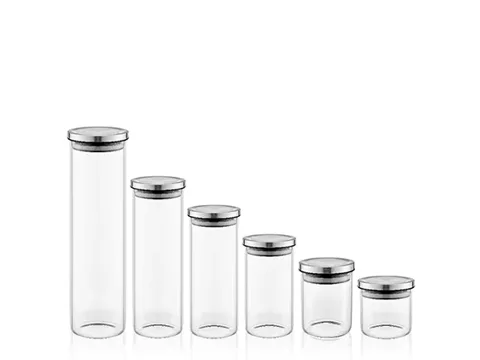 Glass Food Jar With Stainless Steel Lid — view 3