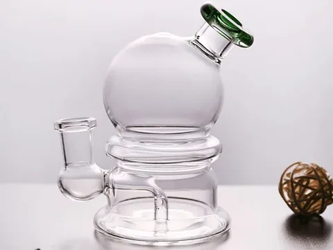 Glass Dab Rigs with Green Accent