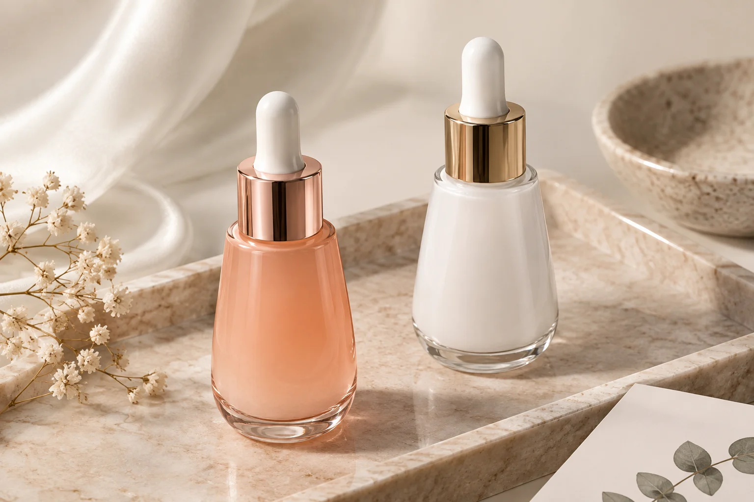 Glass Dropper Bottles — studio composition AS0016