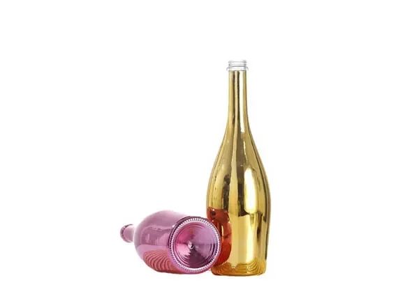 Gold Wine Electroplated Champagne Glass Bottle — main view