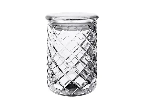 Clear Crystal Dollar Storage Glass Jars with Lid