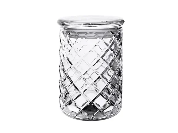 Clear Crystal Dollar Storage Glass Jars with Lid — main view