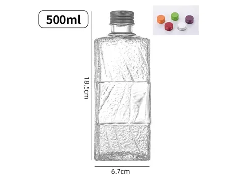 Square Glass Liquor Bottles — view 4