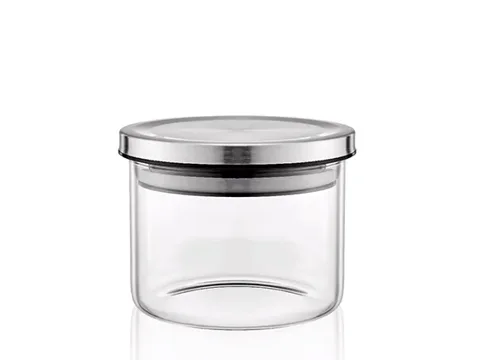 Glass Food Jar With Stainless Steel Lid — view 2