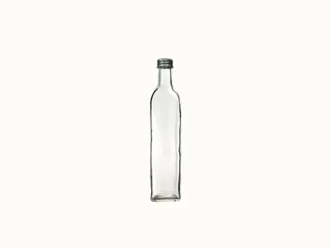 Clear Square Glass Oil Bottles