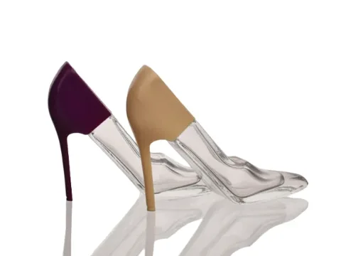 Small High Heeled Glass Perfume Bottle — view 3