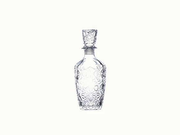Square Clear Glass Spirit Bottles Liquor Decanter with Lids — main view