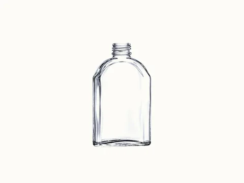 Clear Glass Coffee Bottle — view 2