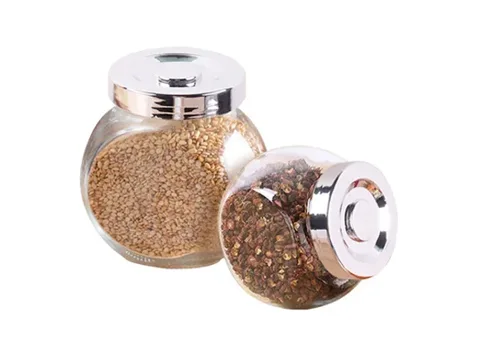 Glass Spice Containers with Screw Lids
