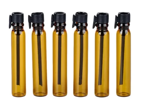Mini Amber Glass Vials — view 2