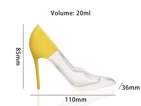 Small High Heeled Glass Perfume Bottle — view 2