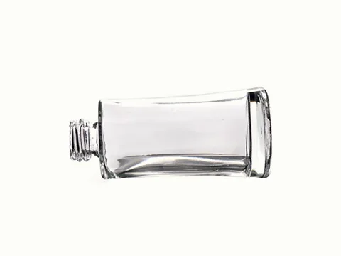 Clear With Pink/Gray/Black Lid Spray/Pump Round Glass Lotion Bottles — view 3