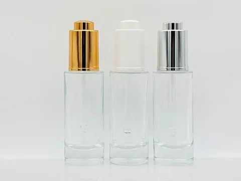 () Clear Glass Bottle With Dropper