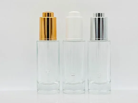 () Clear Glass Bottle With Dropper — main view