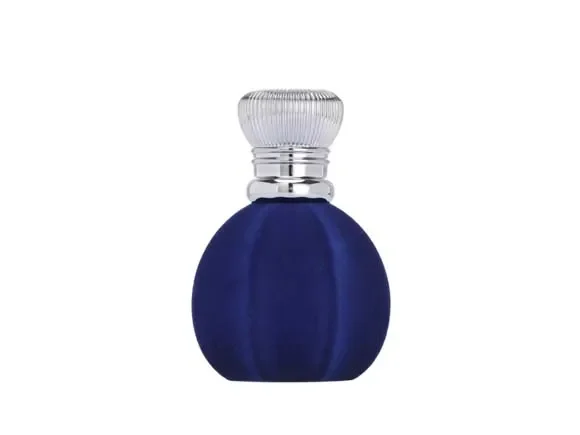 Velvet Flocked Finish Glass Perfume Bottle with Lids — main view