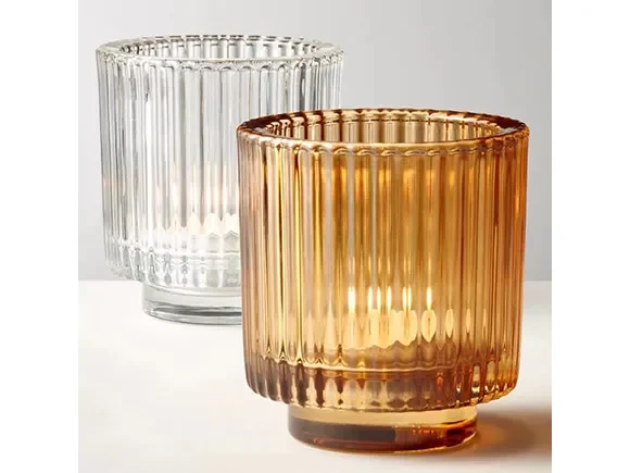 Glass Amber Candle Jars — main view