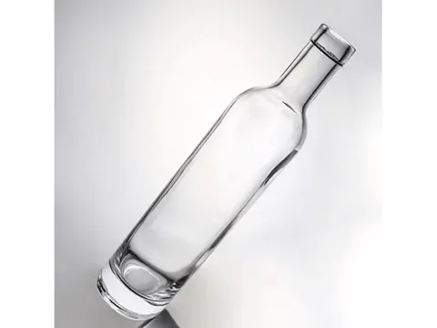 Oval Flask Glass Spirits Bottle — view 2