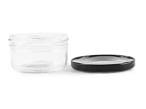 Wide Mouth Glass Jar with Metal Lid — view 1