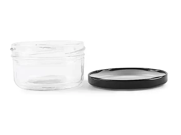 Wide Mouth Glass Jar with Metal Lid — main view