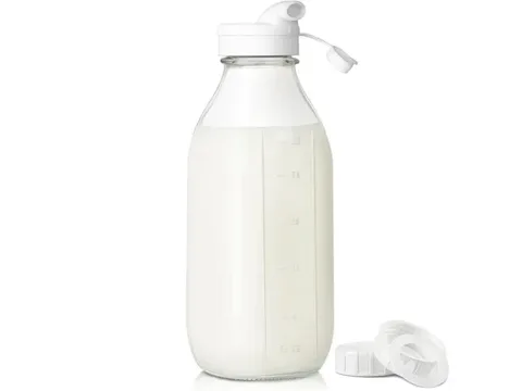 Litre() Graduated Glass Milk Bottles