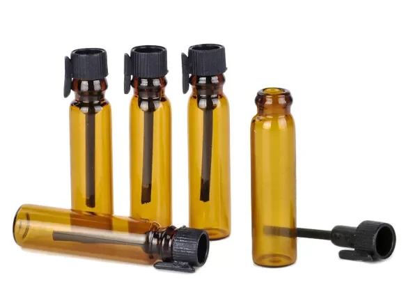 Mini Amber Glass Vials — main view