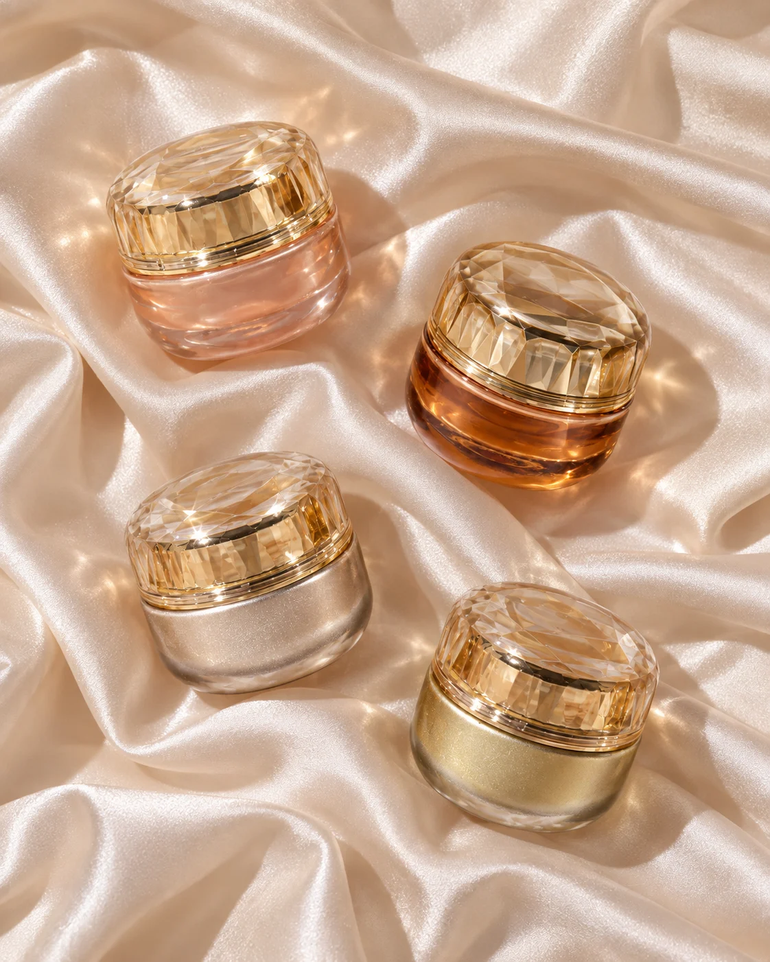 Glass Cream Jars — studio composition AS0002