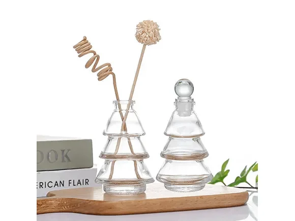 Christmas Tree Glass Diffuser Bottle with Lid — main view