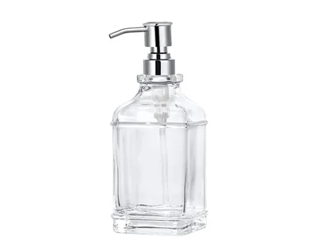 Clear Glass Hand Soap Bottle