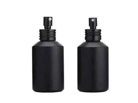 Glass Fine Mist Spray Bottle Frosted Black