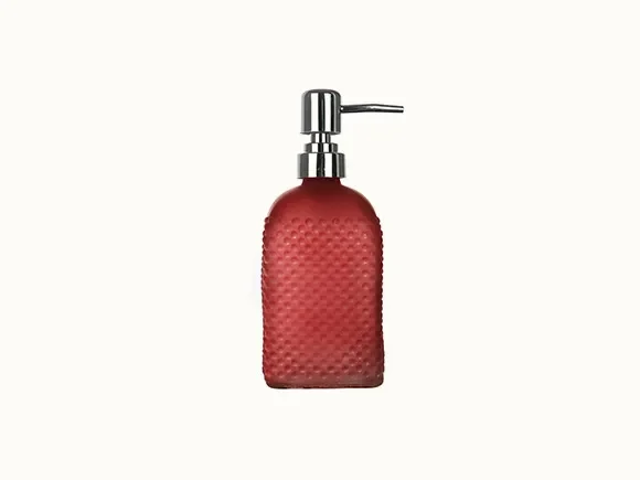 Red/Black/Blue Glass Bathroom Bottles — main view