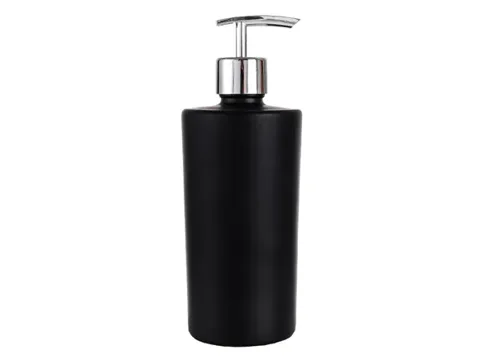 Black and White Glass Soap Dispenser Bottle