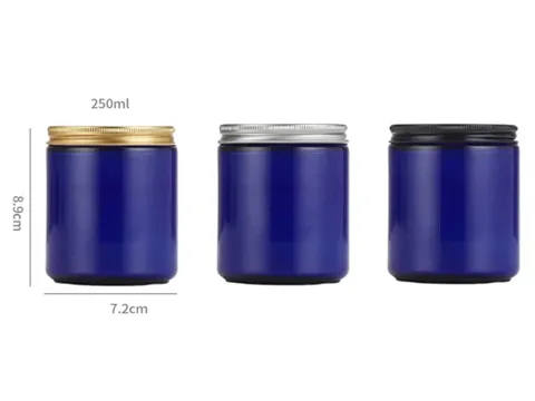 Matte Black / Green / Blue Glass Candle Jar — view 4