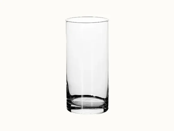 Big Clear Flower Cylinder Tall Glass Vase — main view