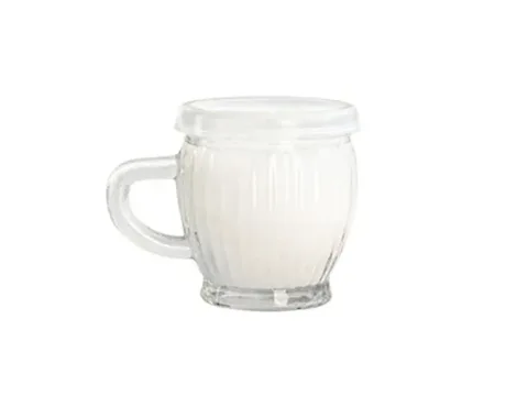 Elegant Glass Yogurt Cup with Handle