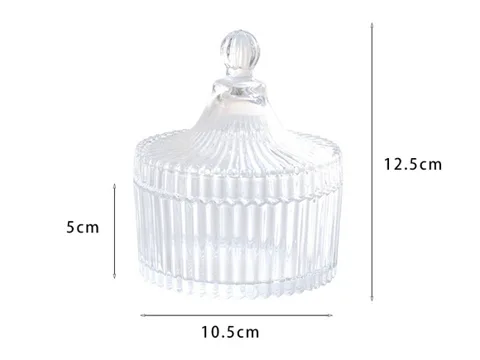 European Style Striped Candle Jar & Candy Jar — view 3